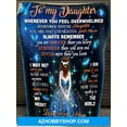 thumbnail image 3 of To My Daughter Gift From My Beloved Daughter Fleece Blanket, 3 of 3
