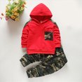 thumbnail image 2 of Kaprioy Boys Clothes Fall Winter Outfits Toddler Sweatpants Set Boys 2pcs Outfits Long Sleeve Hooded Sweatshirt Top Sweatpants Fall Winter Clothing Set, 2 of 9