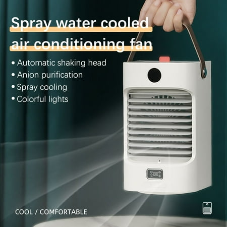 

Ovzne Desktop Shaking Head Water Cooling Fan Usb Charging Portable Portable Air Cooler Clearance
