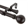 thumbnail image 3 of 1" Dia Adjustable 28"-48" Double Curtain Rod with Amirah Finials - Mahogany,(100-01-286-D), 3 of 3