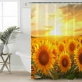 thumbnail image 2 of Small Stall Shower Curtain 36x72 Inch Narrow Half Size Summer Sunflowers Bath Curtains Bathroom Decor Farmhouse Botanical Floral Sunset Waterproof Fabric Shower Curtain Set with Hooks 36 Inch, 2 of 6