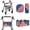 American Flag, variant on TSOVTHRID Beach Starfish Palm Leaf Pattern Mobility Scooter Accessories Sets, Washable Walker Rollator Seat Cushion Back Cover Portable Underseat Pouch Tote for Rolling Walkers
