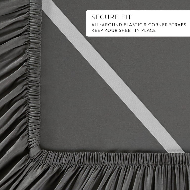 Comfort Canopy Rayon Bamboo Sheet Set, Queen, Gray photo 5