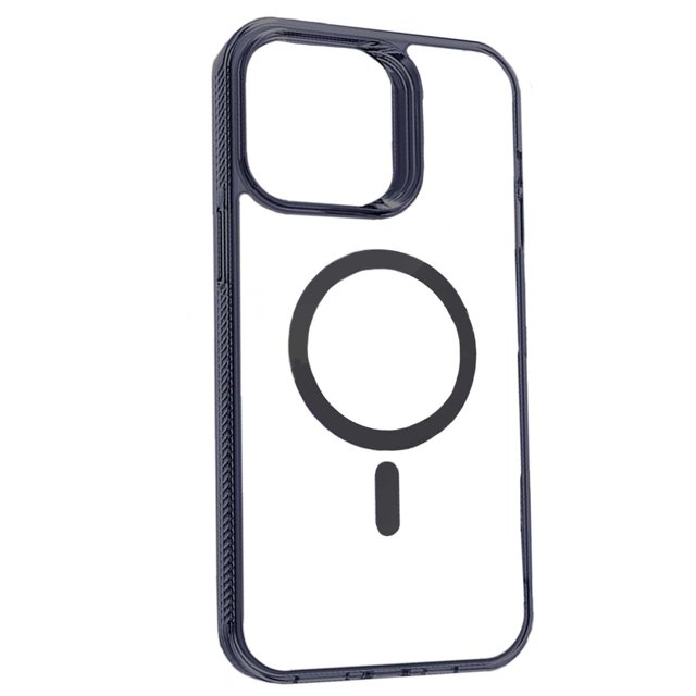 Funda TEKKU GStyle para iPhone 15 PRO Transp Negro compatible con MagSafe