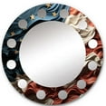 thumbnail image 2 of Designart "USA Flag in Modern Style II" Flags Round Wall Mirror - Floral Oval Printed Decorative Oversized Mirror - Multiple Color Options, 2 of 4