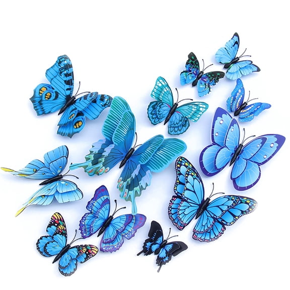 Butterfly Wall Decor 24/48/72 PCS, 3D Butterflies Stickers for Party Decorations with Magnets