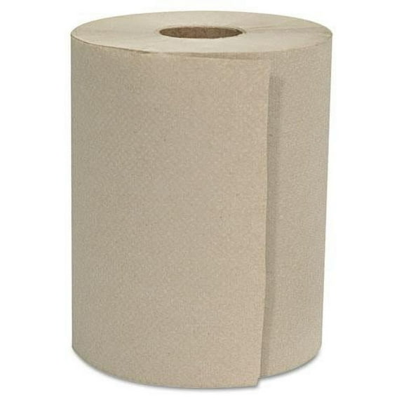 GEN Hardwound Roll Towels, 1-Ply, 8" x 600 ft, Natural, 12 Rolls/Carton