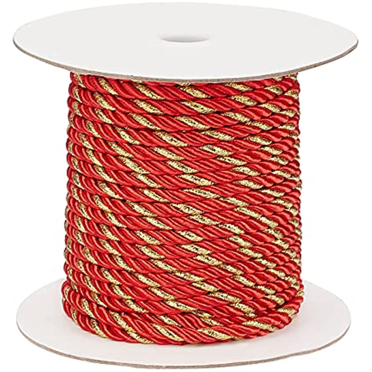 25 Yards Twisted Cord Trim Orange Red Nylon Twisted Cord Rope3-Ply ...
