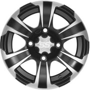 Matte Black w/Machined 14x6, 4/156, 4+2 ITP SS312 Alloy Aluminum Wheel -