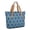 Blue and Green Argyle Pattern, variant on Purple and White Checkered Pattern Large Tote Bag for Women, Polyester Roomy Carryall with Pockets and Zipper, Durable Gifts Ideas for Christmas Birthday
