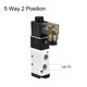 thumbnail image 2 of Válvula Solenoide Eléctrica de Aire 4V110-06 AC110V 5 Vías 2 Posiciones 1/8" PT Tipo de Actuación Internamente Piloteado con Luz LED, 2 of 3