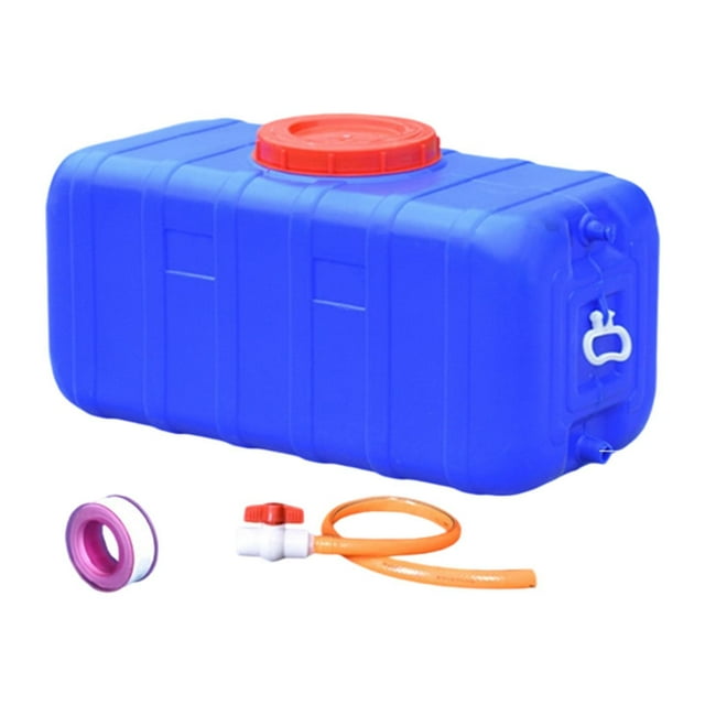 Contenedores de almacenamiento de agua potable, tanque de almacenamiento de agua de emergencia para acampar, engrosado para conducir en automóvil, 150 gatos