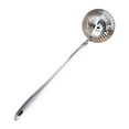 thumbnail image 1 of DOLITY Colander Spoon Strainer Scoop Long Handle Home Vegetables Hot Pot Soup Ladle Silver, 1 of 9