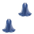 thumbnail image 2 of Minnieouse Bufanda de empalme de bolas de lana Tie-dyed Transpirable Cómodo Pañuelo para el cuello Diseño aerodinámico Buena elasticidad 12Azul mezclilla 2piezas, 2 of 6