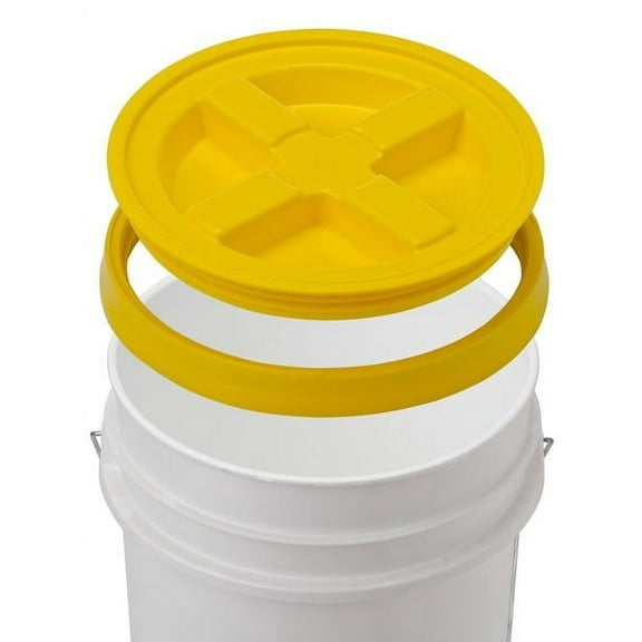 6 Gallon API White Bucket with Gamma Seal Lid (yellow)