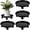 Black, variant on 6 Pack Rolling Plant Caddies 11.8 Inch Plastic Plant Dollies Heavy-Duty Wheeled Planter Movers Indoor Outdoor Flower Pot Bases with Casters Black