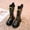 Black, variant on RTKFRFLM Girls Tall Dress Boots Gold Lace-up Soft Sole Princess Long Shoes White 6-7 Years