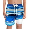 thumbnail image 1 of Bañador LUCOWEE para niños con calzoncillo bóxer, tallas 14 a 16, azul, 1 of 9