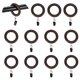 thumbnail image 1 of Uxcell Paquete de 12 Anillos de Varilla de Cortina de Madera con Clips de Drapería, 35mm ID 10mm T Anillos de Cortina Decorativos de Madera para Cortinas de Ventana de Oficina en Casa, Marrón Oscuro, 1 of 6