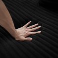 thumbnail image 5 of Contemporary Corduroy Compressed Upholstered Curved Sectional Sofa with Scatter Cushions-No assembly required, Upholstered Oversized Couches for Living Room, Apartment, Black, 5 of 6
