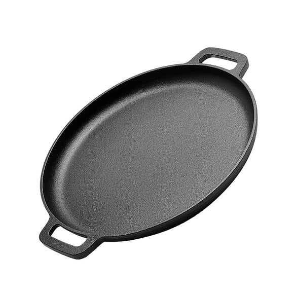 Dual Handle Frying Pan, Cast Iron Skillet Heat Resistant for Kitchen