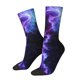 thumbnail image 1 of Balery Purple And Blue Nebula Calcetas Largas con Estampado para Hombre y Mujer – Suaves y Transpirables, Talla Única (US 5-11), 1 of 6