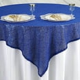 thumbnail image 4 of BalsaCircle 60" x 60" Royal Blue Sequin Square Table Overlays Wedding Catering Tablecloth Linens, 4 of 8