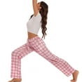 thumbnail image 6 of Rosa Junio Comfy Pajama Pants for Women, Stretch Drawstring Lounge Pants with Pockets, Soft Casual Pjs Sleep Bottoms, 6 of 9