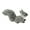 Grey, variant on Squirrels Figurine Furry Statue Simulated Plush Figure Suitable for Garden or Decorati