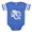 Royal Blue, variant on CafePress - Gothic Skull Initial Q - Cute Infant Baby Football Bodysuit