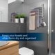 thumbnail image 3 of Toallero de baño con 6 toalleros giratorios de 180° de acero inoxidable SUS304 (plata) JAMW Sencillez, 3 of 5