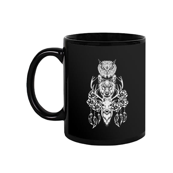 Owl, Wolf And Deer Mug - Image by Shutterstock,