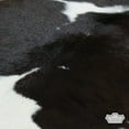 thumbnail image 4 of Black And White Calf hide Rug, 3x2 ft, Genuine Leather, Natural Cowhide for Modern & Rustic Decor, 4 of 7