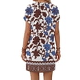 thumbnail image 5 of MOSHU Summer Dresses for women V Neck Womens Dresses Short Sleeve Casual Midi Dress with Pockets, 5 of 11