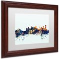thumbnail image 2 of Trademark Fine Art "Calgary Canada Skyline Blue" Canvas Art by Michael Tompsett, White Matte, Wood Frame, 2 of 4
