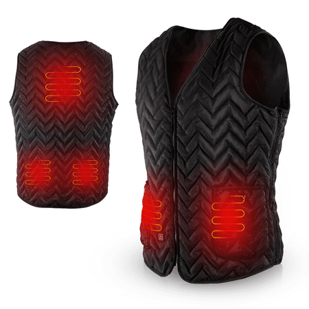 AGPTEK Heated Vest USB Charging, Light Weight Insulated Heated Down Vest for Outdoor, Camping for Men Women, Size:M / (Best Down Insulated Jacket)