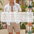 thumbnail image 3 of JFOPQVSM European and Men's Printed Casual Sports Short Sleeved Shirt Shorts Set Two Piece Outfits for Men, 3 of 7