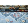 thumbnail image 3 of Traditional hand-knotted Oushak Area Rug 8X10 M Blue, Ivory, Lt Grey, Red, Gold, Dk Grey, Handmade Wool Area Rug, 3 of 7