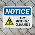 thumbnail image 5 of (2 Pack) Low Overhead Clearance OSHA Notice Sign 18 Inch X 12 Inch Indoor / Outdoor Rust-Free Aluminum Metal Signs for Workplace, Workshop, and Construction Site, Made in the USA, 5 of 8