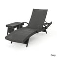 thumbnail image 3 of Noble House Salem Grey Wicker Arm Lounge with matching Gray Wicker Accent Table, 3 of 36