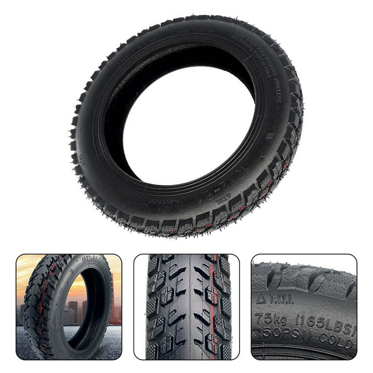 For Electric Scooter Tubeless Tyre Off-road Tire 10X2.0-6.1 540g