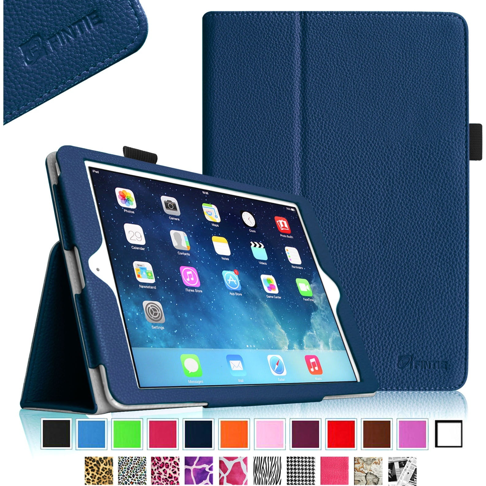 Slim Fit Leather Folio Case Cover Stan d for Apple iPad Air