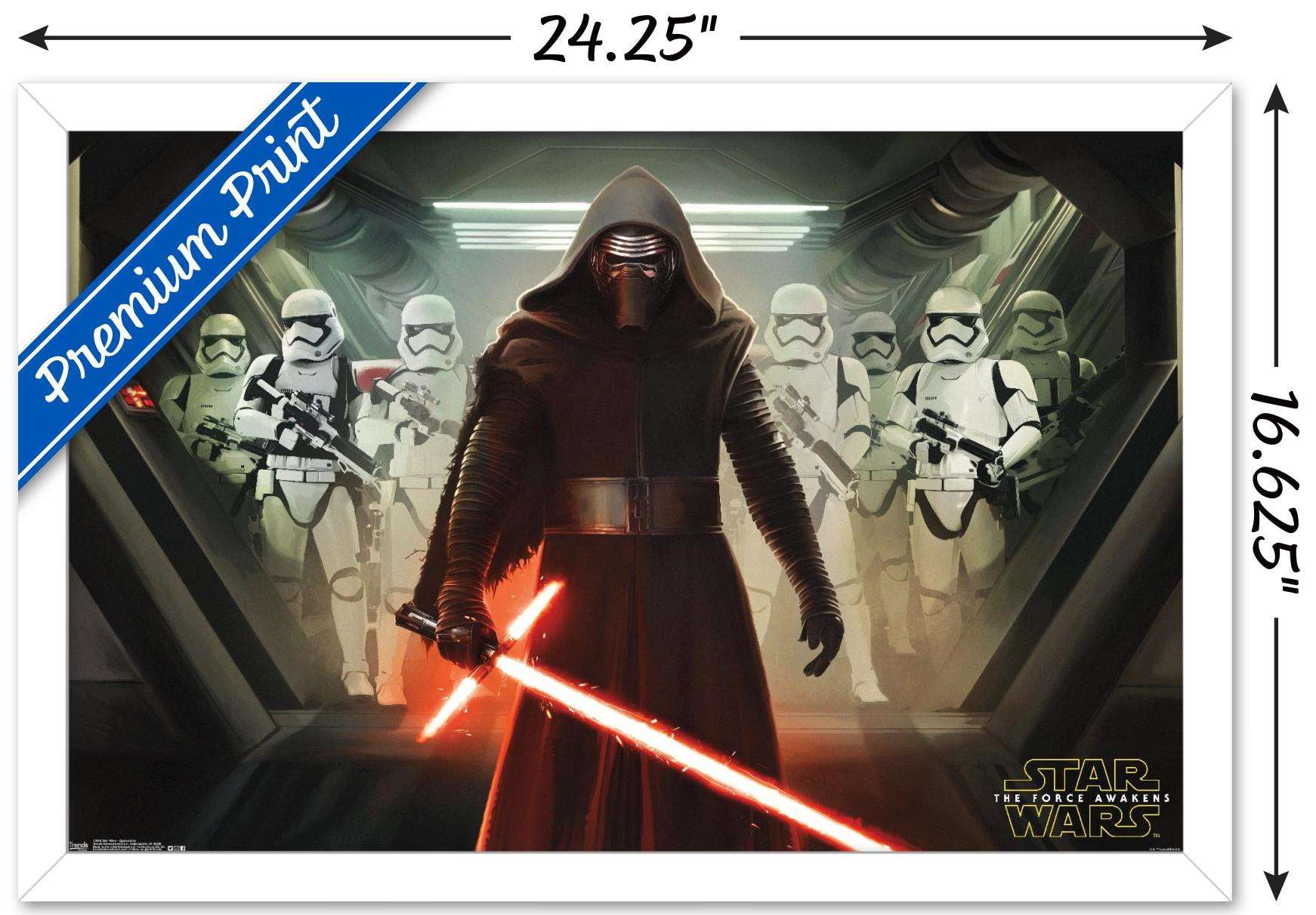 Star Wars: The Force Awakens - Oppression Wall Poster, 14.725" x 22.375", Framed