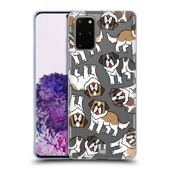 Head Case Designs Dog Breed Patterns 2 St. Bernard Soft Gel Case Compatible with Samsung Galaxy S20+ / S20+ 5G