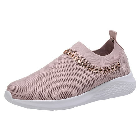 

Luiyenes Women‘s Mesh Breathable Sport Shoes Ladies Comfortable Fashion Casual Slip On Loafers Shoes