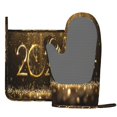 thumbnail image 3 of Kll 2024 Happy New Year Oven Gloves And Pot Holders Grill Gloves - Oven Gloves And Pot Holders, Non-Slip Cooking Gloves With Recycled Pads, 3 of 9