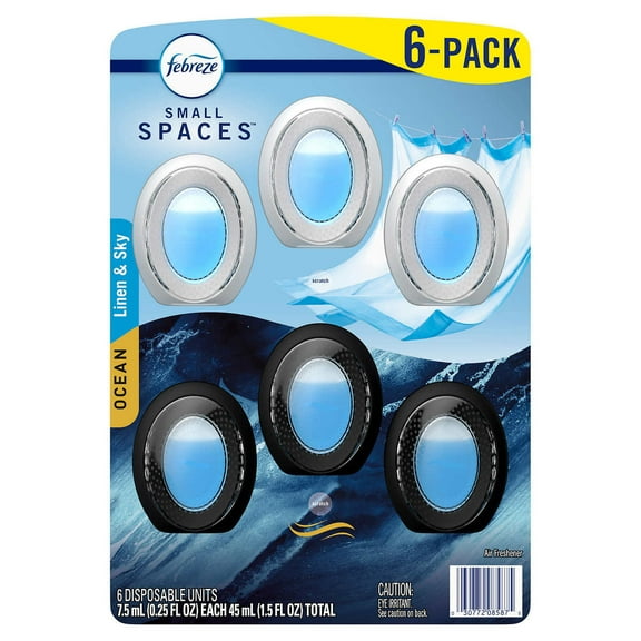 Febreze Small Spaces Unstopables Variety, 0.25 Fluid Ounce (Pack of 6)