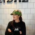 thumbnail image 4 of Retro Checkered Beret With Floral Embellishments; Artistic Style Baseball Cap With Three-dimensional Floral Decoration., 4 of 15