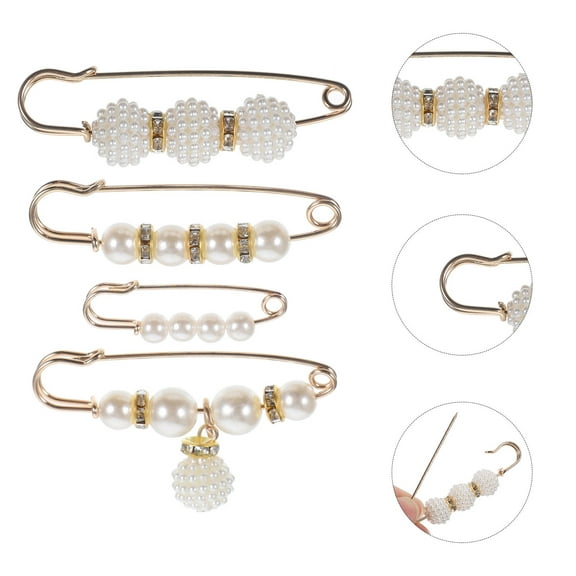 IBASETOY 10pcs Small Safety Pins Alloy Elegant Multi Tighten Waistband Family Members