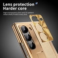 thumbnail image 3 of Allytechgroup Galaxy Z Fold 6 Case with Screen Protector, S Pen Holder Kickstand Camera Lens Protector Hinge Protection Shockproof Phone Case for Samsung Galaxy Z Fold 6, Gold+Gold, 3 of 7